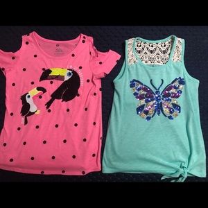 Lot of 2 Girls’ Justice Shirts